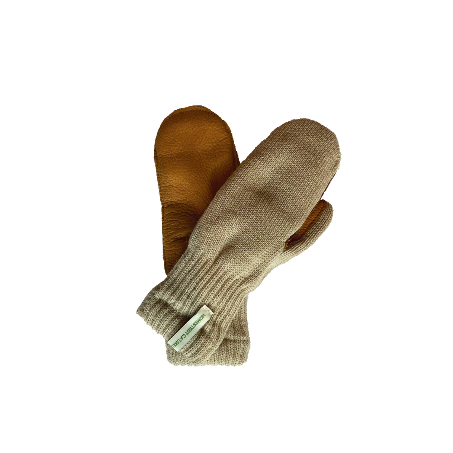 Homestedt Beige Wool Mittens - Womens